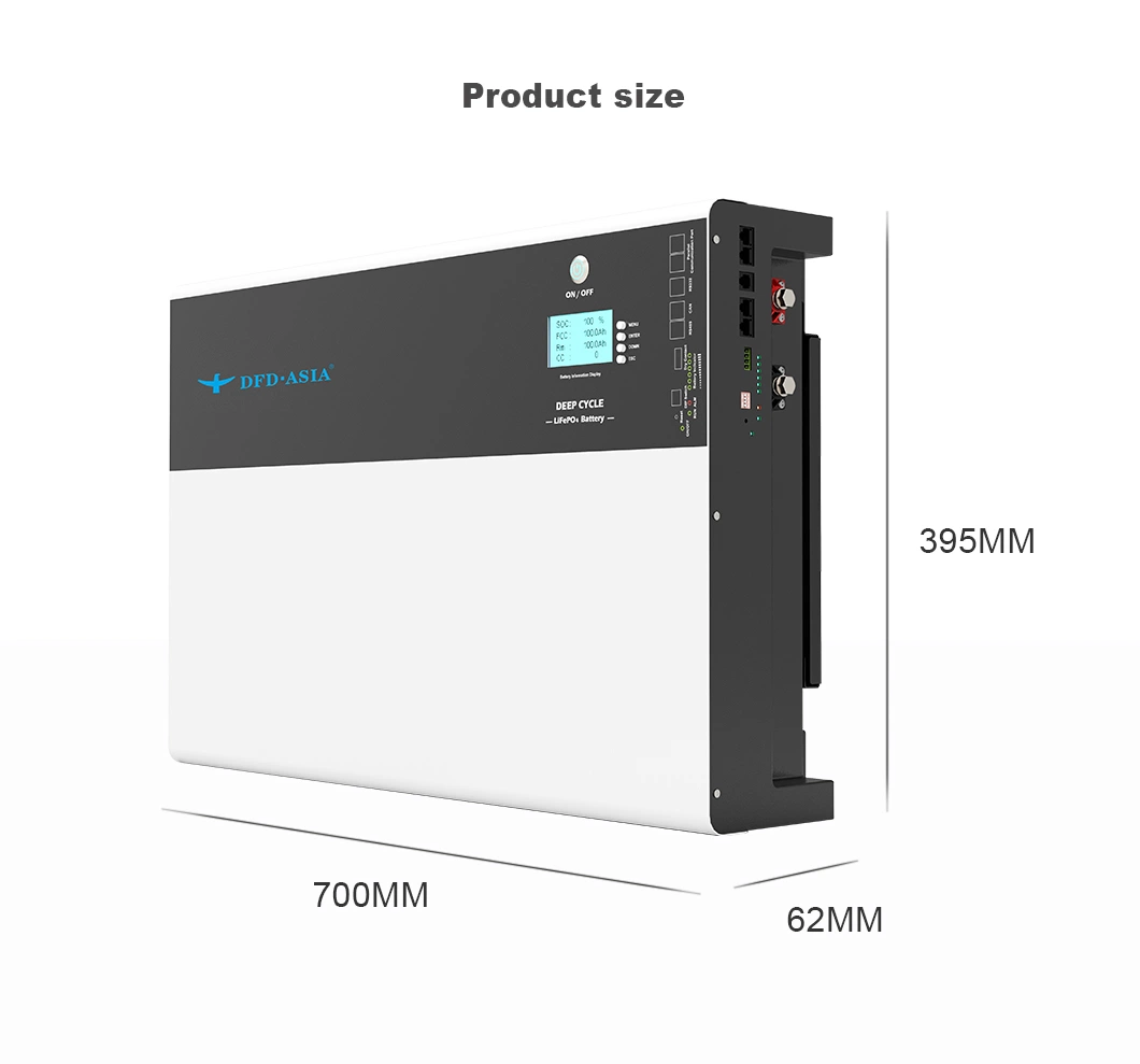 Factory New Design Ultra-Thin 12V 200ah LiFePO4 Slimline Wall-Mounted Lithium Iron Phosphate Battery