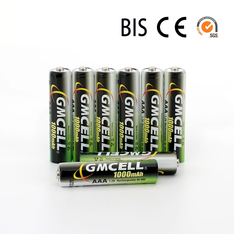 OEM Logo Cycle Time Over 1200 Times Rechargeable NiMH AAA Battery 1.2V 1000mAh Battery