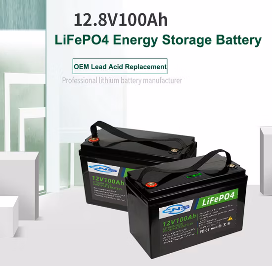 Wiederaufladbarer 12,8 V 100 Ah 1280 Wh LiFePO4-Blei-Säure-Ersatzakku